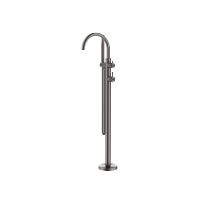 Bella Vista Mica Fluted Freestanding Bath Mixer with Hand Shower - Trim Kit Only - Gunmetal