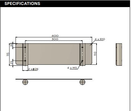 Meir Curvae Shower Shelf Champagne