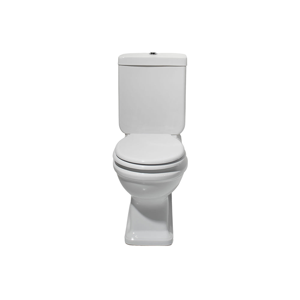 Turner Hastings Stafford Back to Wall Toilet Suite - Gloss White with Chrome Hinges
