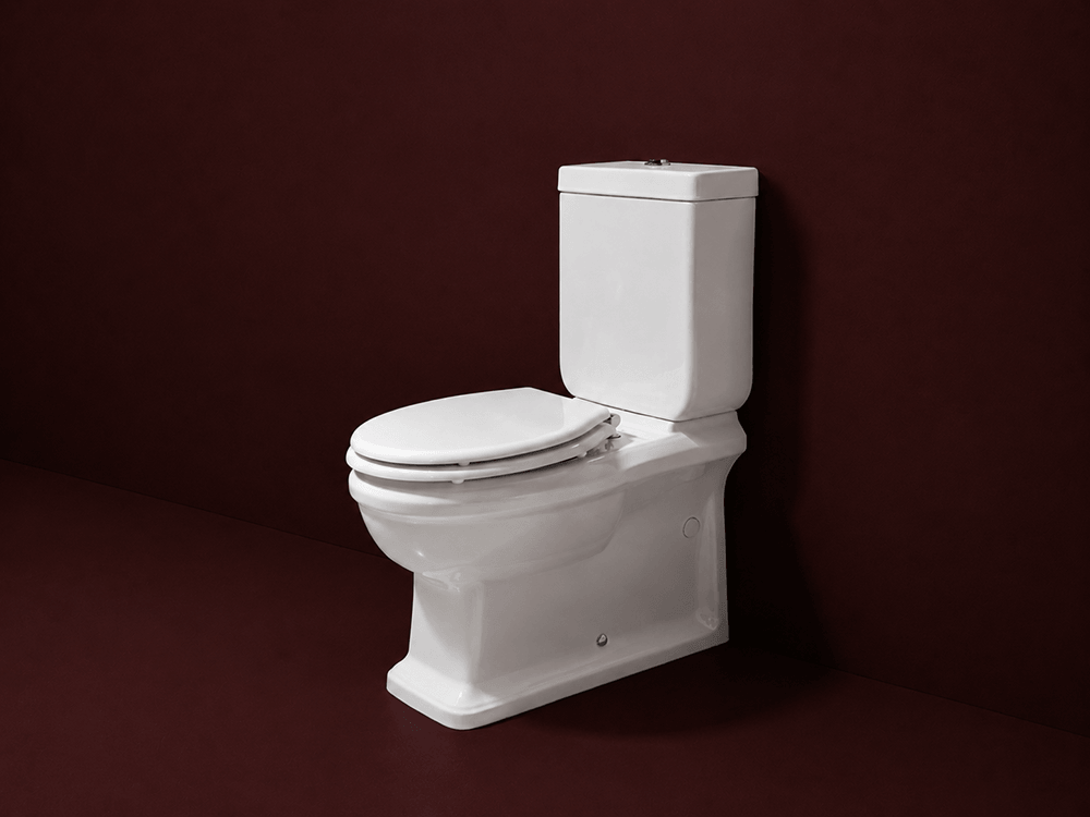 Turner Hastings Stafford Back to Wall Toilet Suite - Gloss White with Chrome Hinges