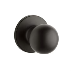 Lane Bala Dummy Knob Door Handle Set On Round Rosette Matte Black