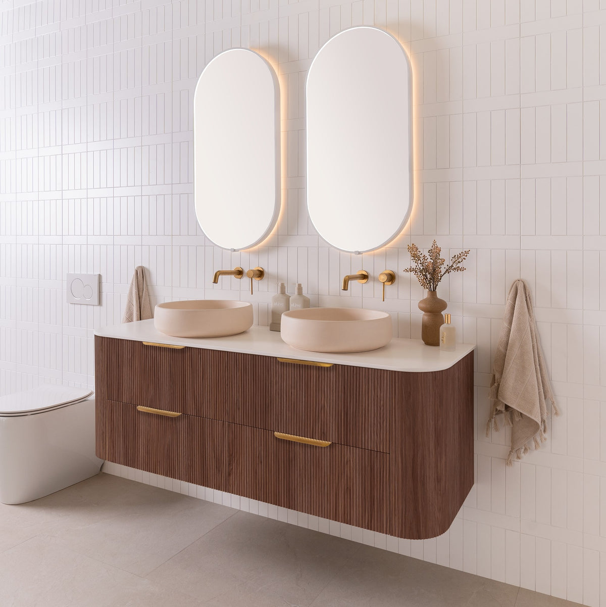 ADP Thirroul Curved Wall Hung Vanity