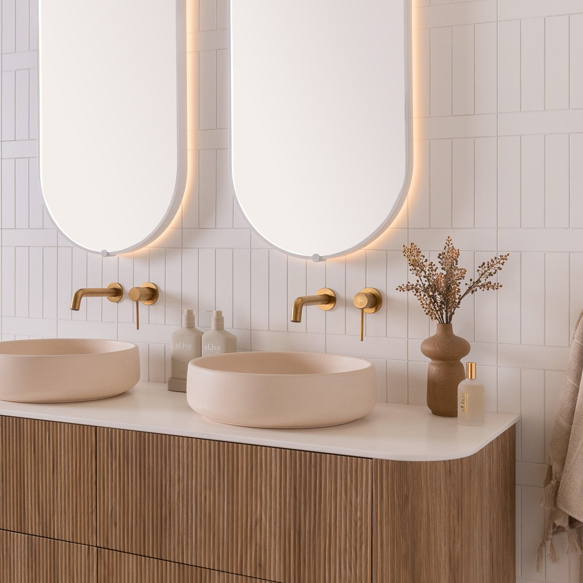 ADP Thirroul Curved Wall Hung Vanity