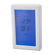 Digital Dual Underfloor Heating Thermostat / Towel Rail Timer Switch White - Vertical