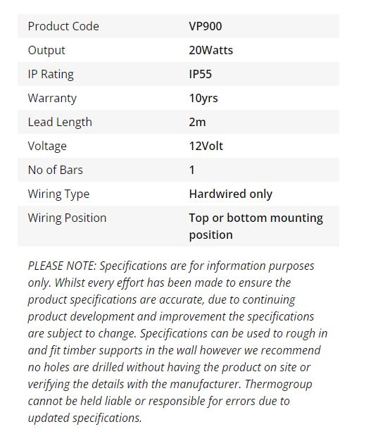 Flat Pill 12V Vertical Single Heated Towel Rail - Designer Bathware