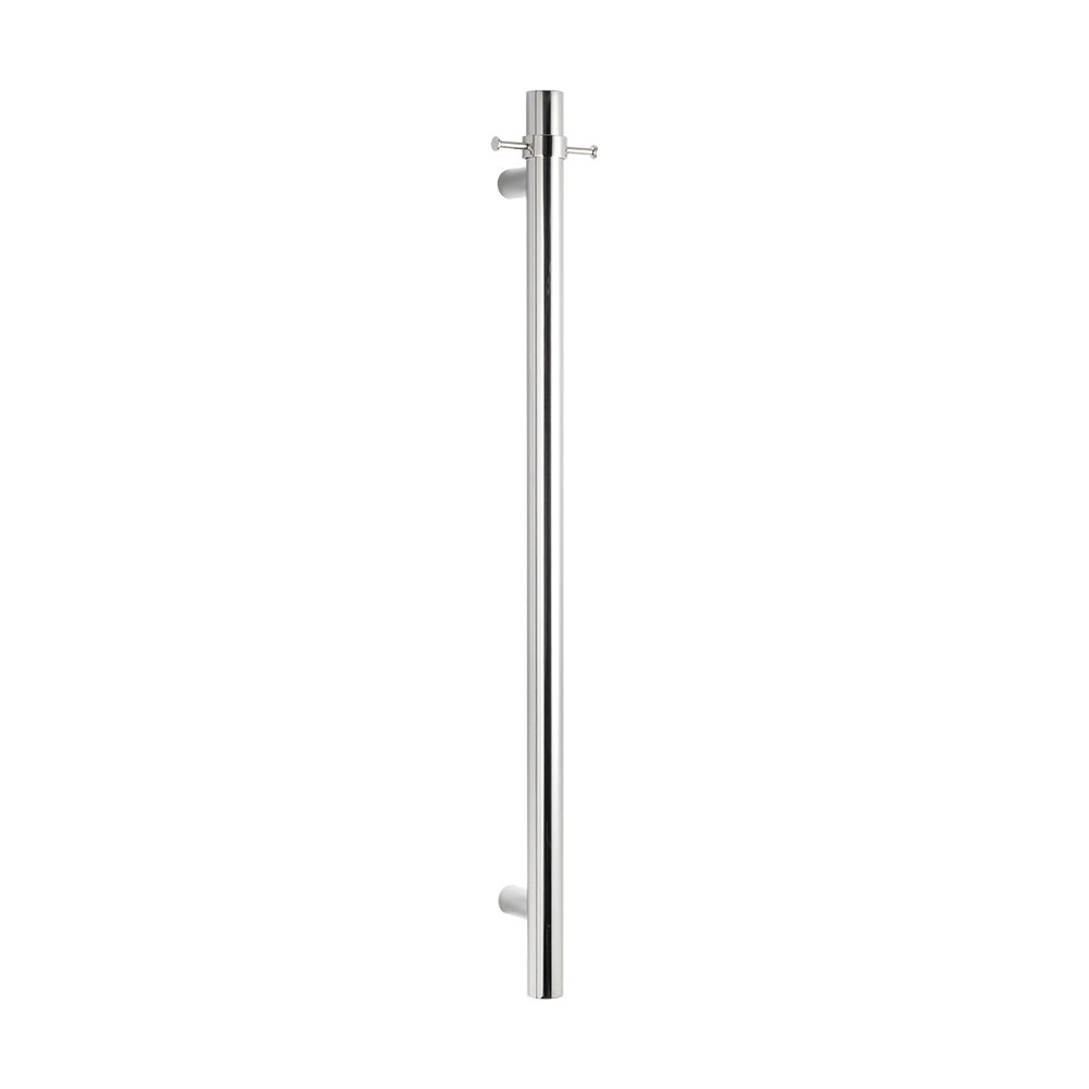 Radiant Vertical Heated Towel Rail Mirror Polished