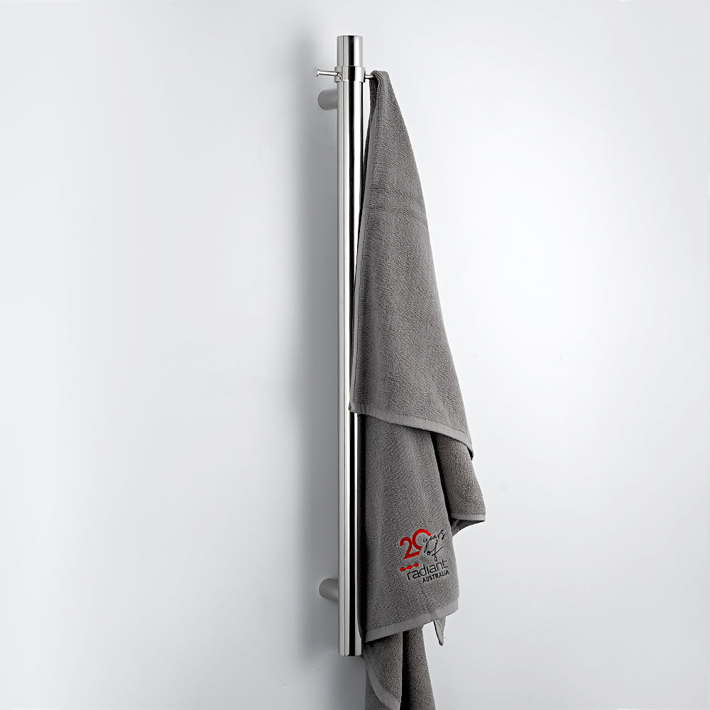 Radiant Vertical Heated Towel Rail Mirror Polished