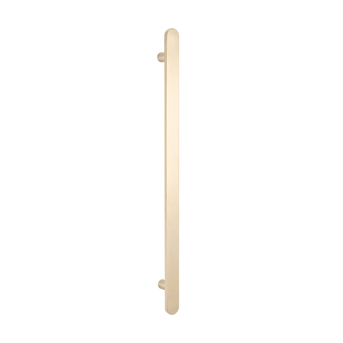 Radiant Vertical Flat Bar Heated Towel Rail Warm Brushed Nickel