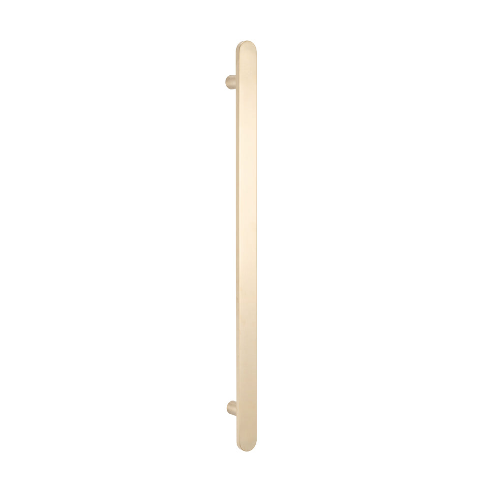 Non Heated Vertical flat bar towel rail 50 x 930mm WARM Brushed Nickel