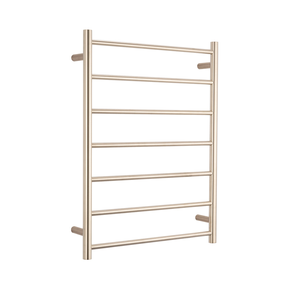 Radiant 240V Heated Round Ladder 600 x 800 Warm Brushed Nickel