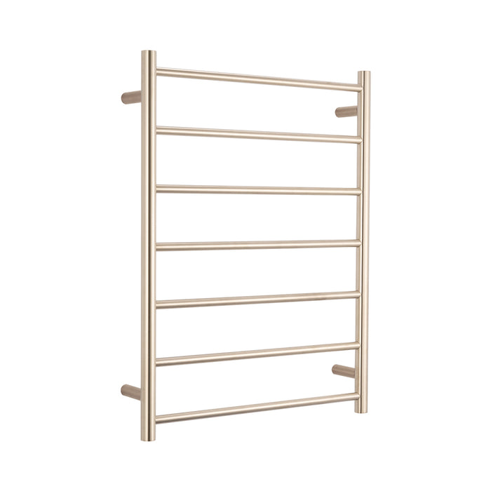 Radiant 240V Heated Round Ladder 600 x 800 Warm Brushed Nickel