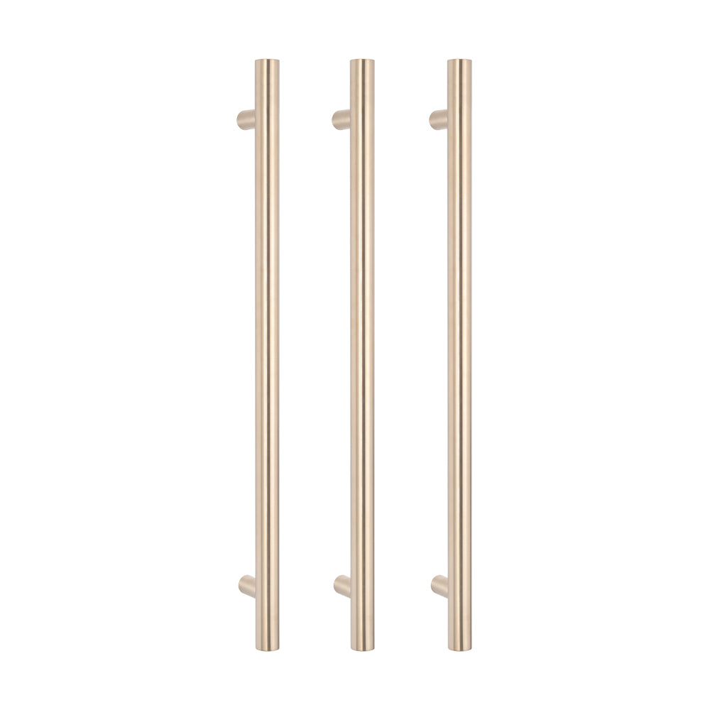 Radiant Vertical Heated Towel Rail Warm Brushed Nickel