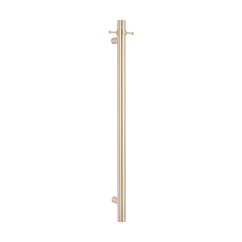 Radiant Vertical Heated Towel Rail Warm Brushed Nickel