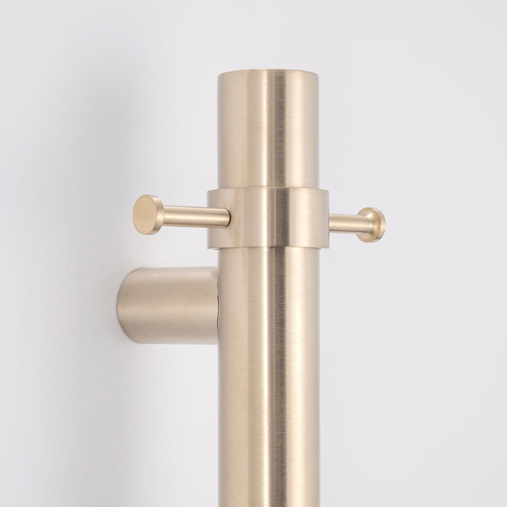 Radiant Vertical Heated Towel Rail Warm Brushed Nickel