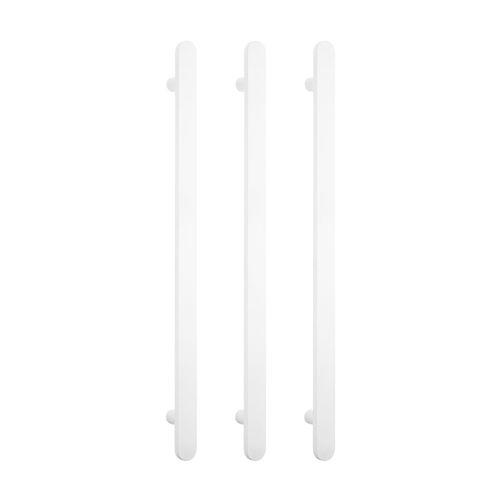 Radiant Vertical Flat Bar Heated Towel Rail Matte White