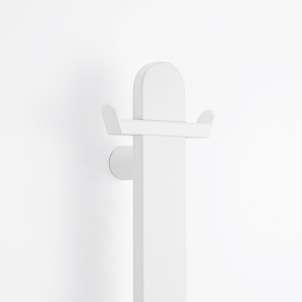 Radiant Vertical Flat Bar Heated Towel Rail Matte White