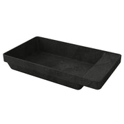 ARCISTONE Xoni Stone 650 x 350mm semi inset basin with side shelf - Pietra Grey
