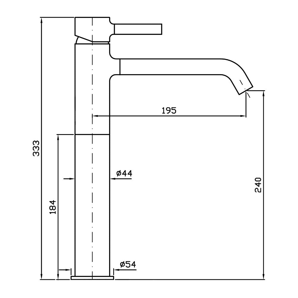 Pan Vessel Basin Mixer