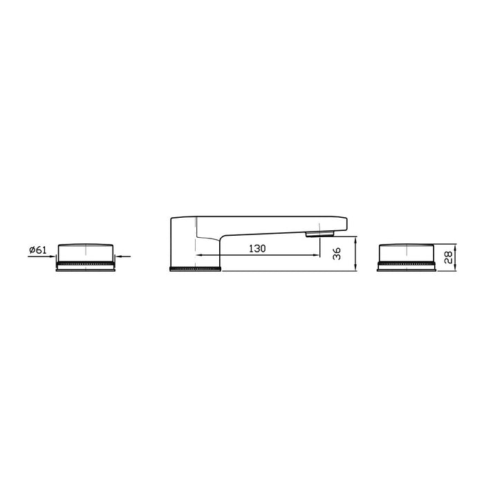 Savoir Basin Set Embossed Flange Chrome + Lacquer