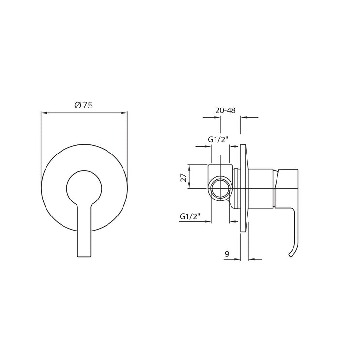 SUP bath/shower mixer Chrome