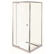 Smart Pivot Shower Screen Front & Return M61180 Silver - Designer Bathware