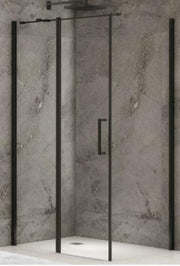 Hi Line Semi Frameless Shower Screen 1190 Black