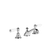 Brodware Neu England Basin Mixer with White Porcelain Lever - Designer Bathware