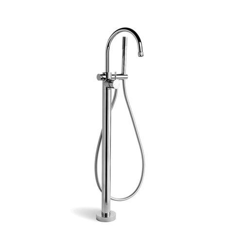 Brodware Yokato Floor Mount Bath/Handshower Diverter Set with Metal Lever - Designer Bathware