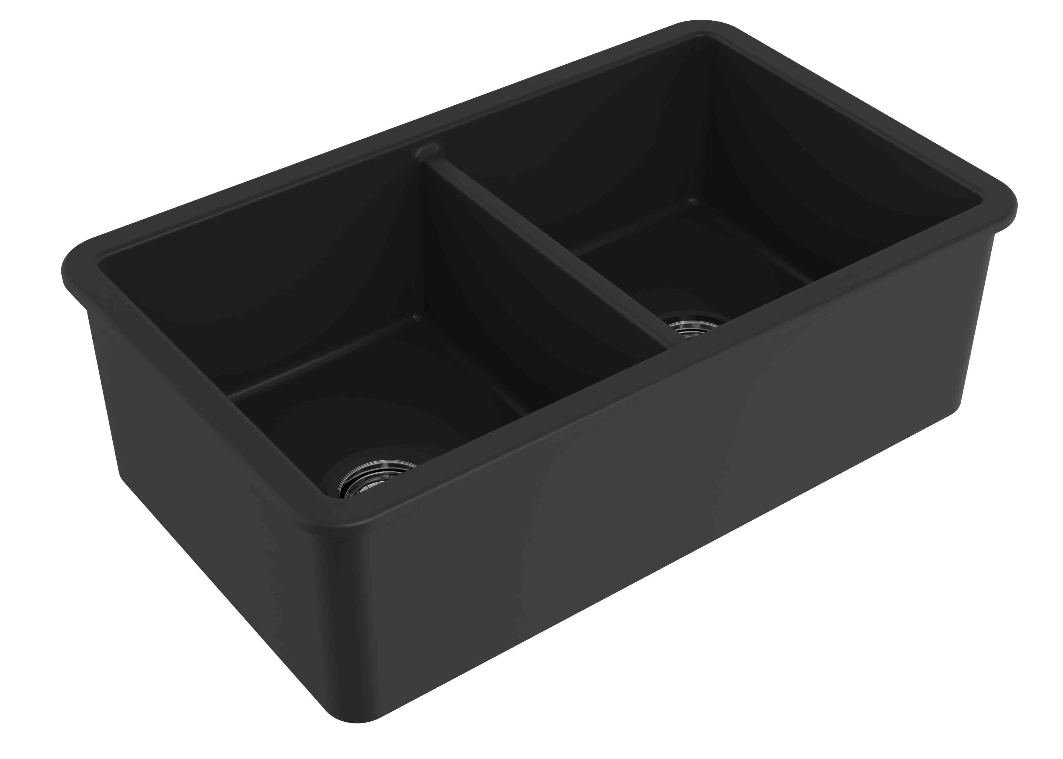 Cuisine 85 x 49 Double Inset / Undermount Fine Fireclay Sink - Designer Bathware