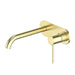 Textura Wall Basin Mixer with Backing Plate Brushed Brass