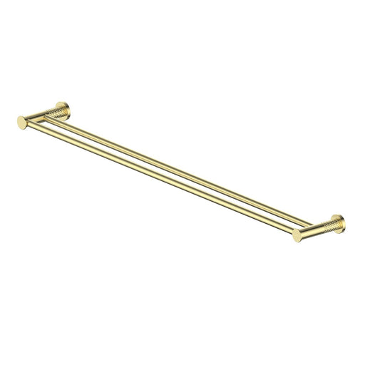 Textra Double Towel Rail Brushed Brass