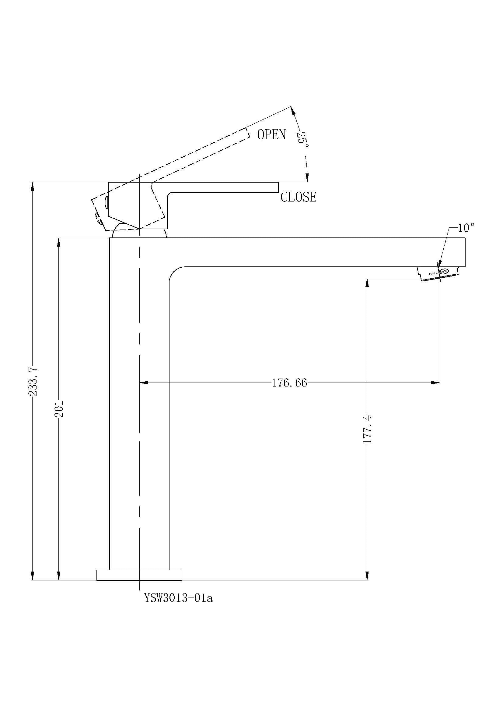 Ecco Tall Basin Mixer - Designer Bathware