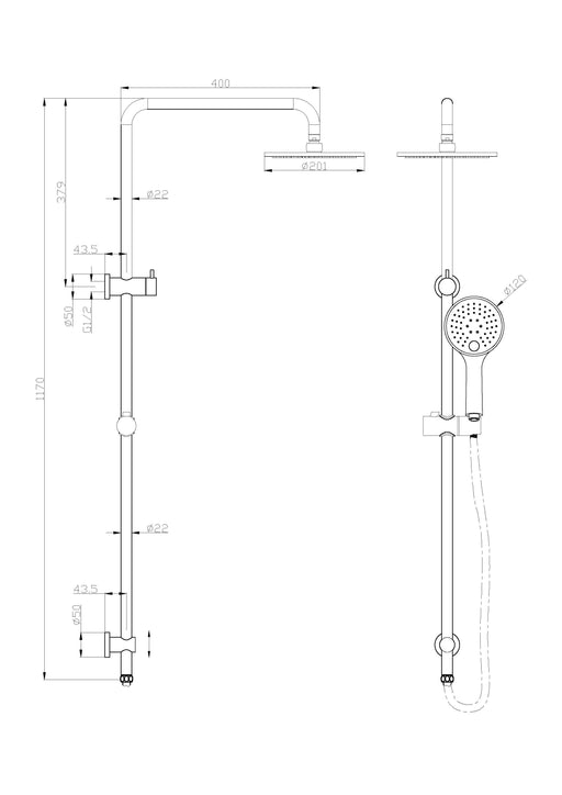 Dolce/Mecca Shower Set - Designer Bathware