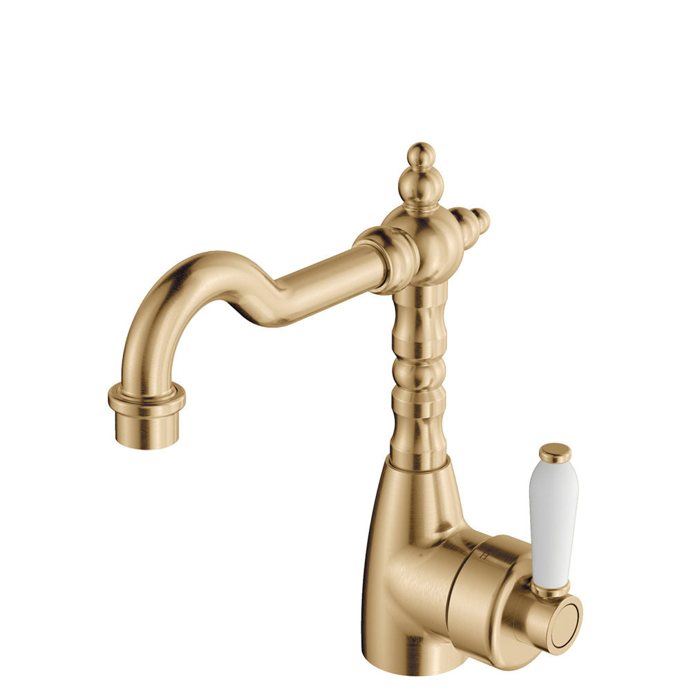 Eleanor Shepherds Crook Basin Mixer - Designer Bathware
