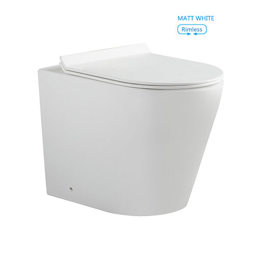 BNK RIMLESS MATTE WHITE WALL FACED TOILET PAN - Designer Bathware