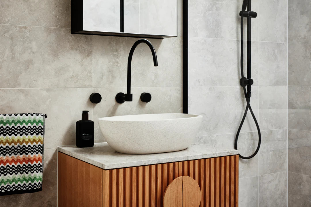 Round High-Rise Swivel Wall Spout - Designer Bathware