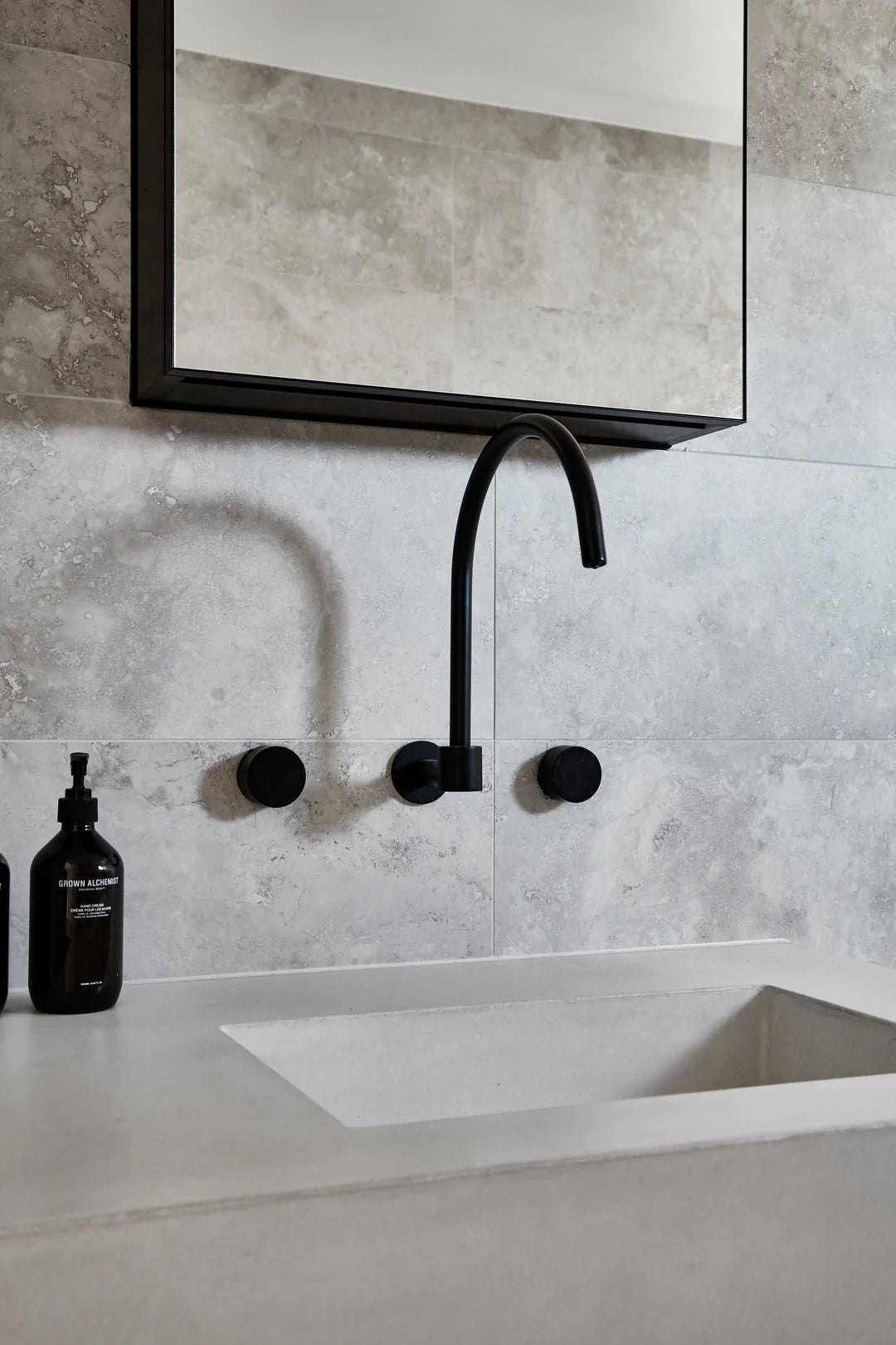 Round High-Rise Swivel Wall Spout - Designer Bathware