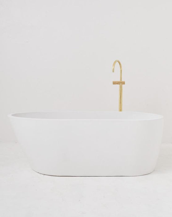 Concrete Nation Oasis Freestanding Concrete Bathtub - Dark Charcoal (Ex Display) - Designer Bathware