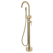 Kaya Floor Mounted Bath Mixer with Hand Shower Urban Brass