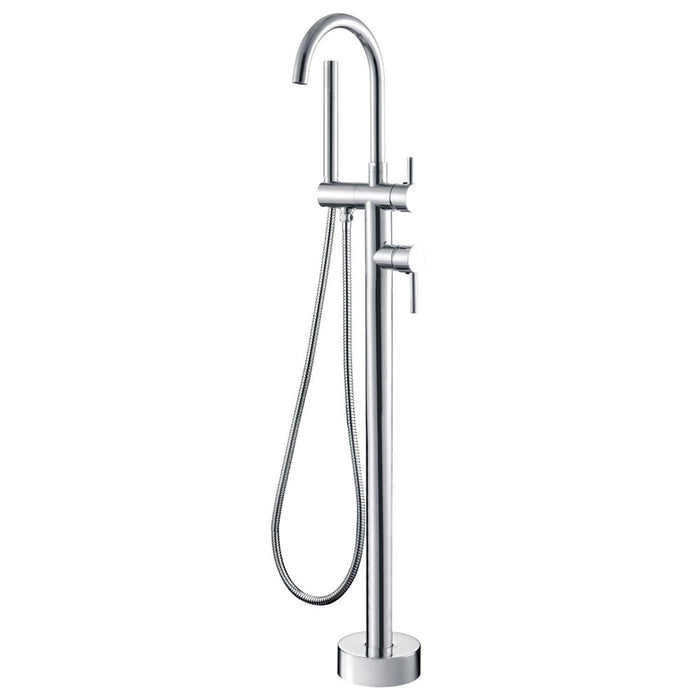 Isabella Floor Mounted Mixer with Hand Shower Chrome