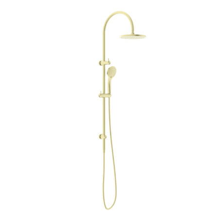Mecca Twin Shower with Air Shower Brushed Gold - Designer Bathware