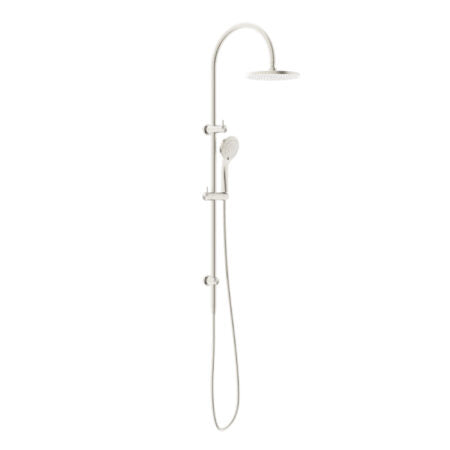 Mecca Twin Shower with Air Shower Brushed Nickel - Designer Bathware