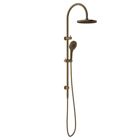 Mecca Twin Shower Brushed Bronze - Designer Bathware