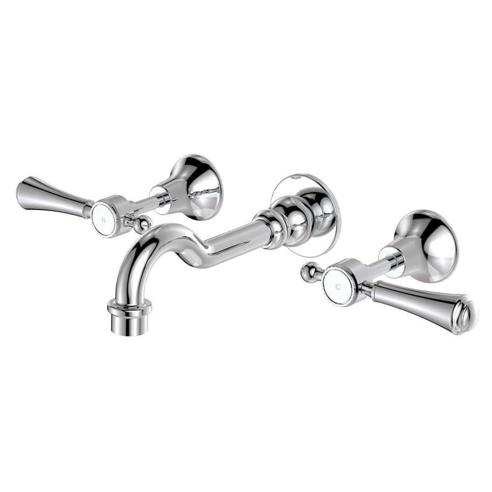 Lillian Lever Basin/Bath Wall Set - Designer Bathware
