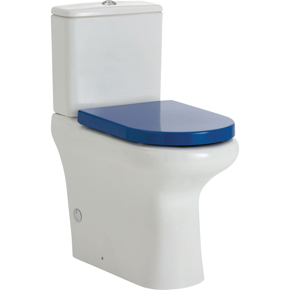 RAK Compact Back-to-Wall Toilet Suite, Blue - Designer Bathware