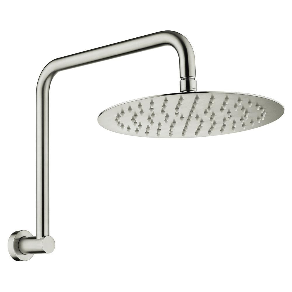 Kaya Gooseneck Shower Arm Set Brushed Nickel
