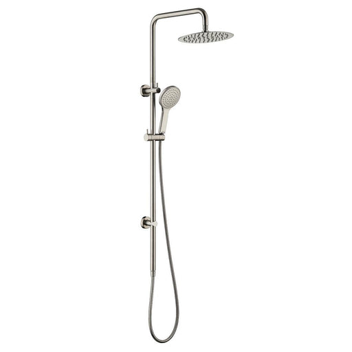 Kaya Twin Shower Rail with Handheld Brushed Nickel