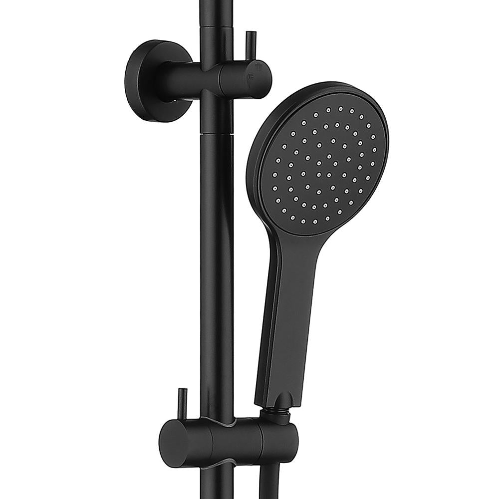 Kaya Twin Shower Rail with Handheld Matte Black