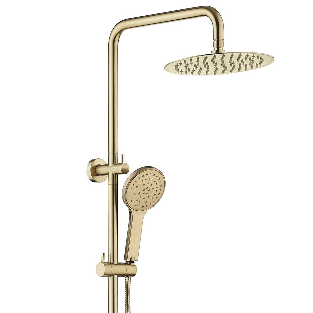 Kaya Twin Shower Rail with Handheld Urban Brass