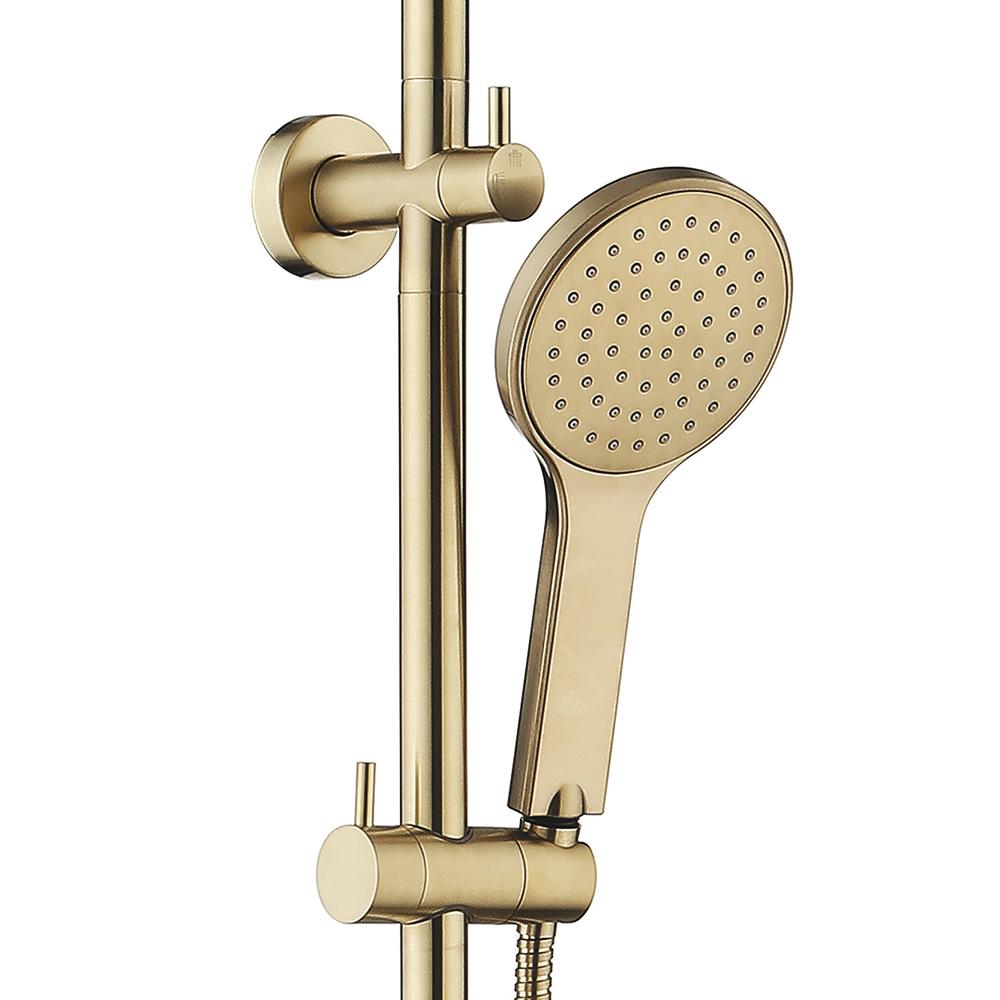 Kaya Twin Shower Rail with Handheld Urban Brass